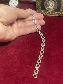 Magnifique Gourmette En Argent Massif 19Cm