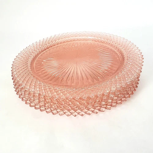 Vintage Pink Depression Dinner Plate Set of 4 Miss America by Anchor Hocking