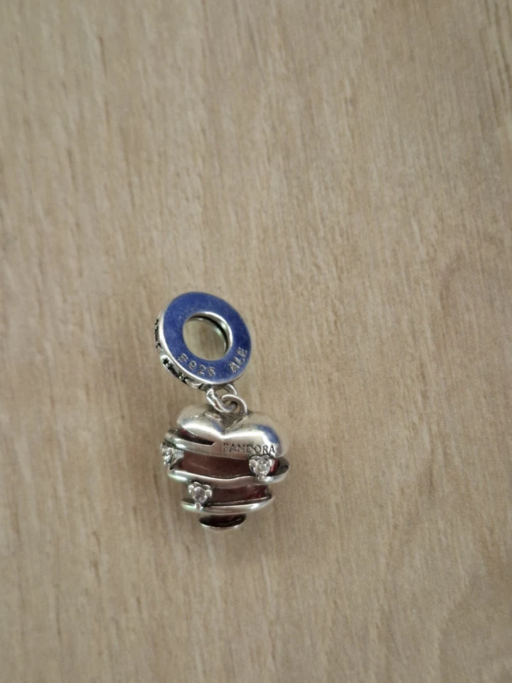 Pandora Herz Charm-Anhänger  Silber