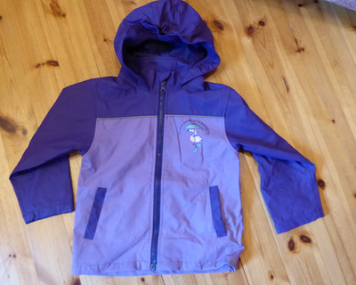 Regenjacke Matschjacke Mädchen Gr. 104 lila Flamingo - mit Kapuze, Berti NKD