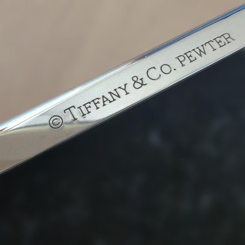 Tiffany & Co. Photo Frame Pewter Silver Tone Interior  Picture Frame Used - Picture 5 of 8
