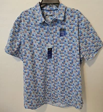 NWT Apt.9 Men’s Size XXL Multicolored Slim Fit Short Sleeve Button Up Shirt