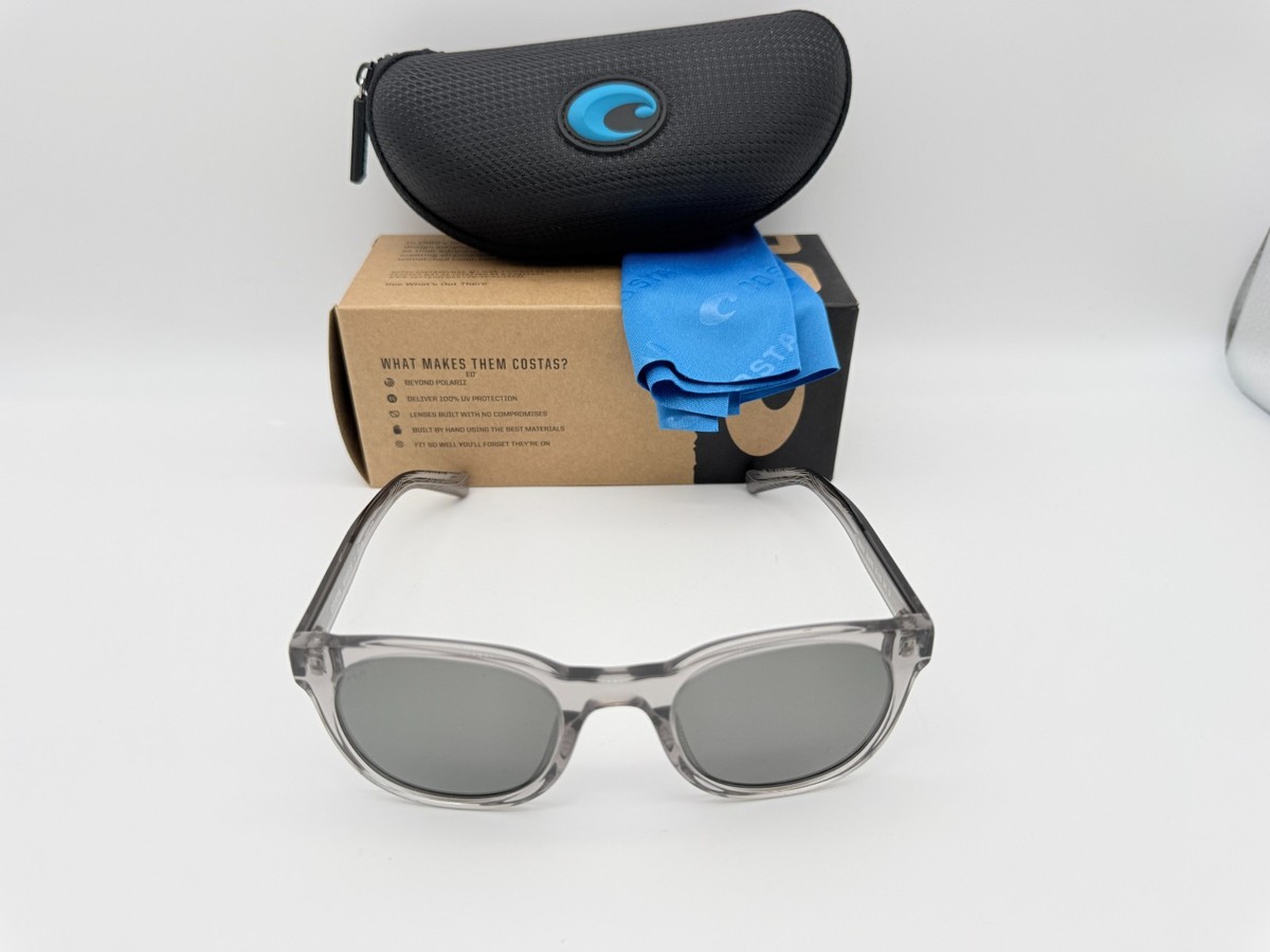 NEW Costa Del Mar MIDDLES Polarized Sunglasses Gray Crystal 