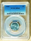 1943  Lincoln Cent - PCGS MS65