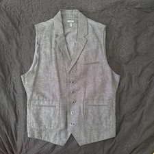 Kenneth Cole Reaction Men's Gray Vest Waistcoat Formal Business Wedding Party
