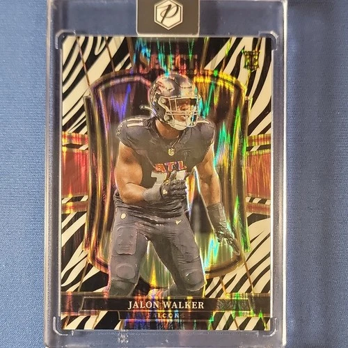 Panini Select 2025 Jalon Walker Rookie Zebra Prizm #146 Atlanta Falcons Premier