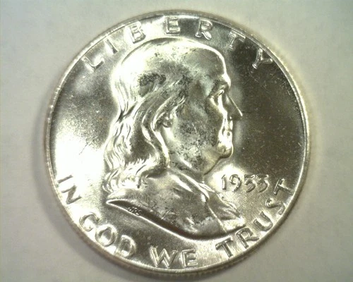 1955 FRANKLIN HALF DOLLAR CHOICE / GEM UNCIRCULATED CH. / GEM UNC. NICE ORIGINAL
