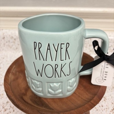 Rae Dunn PRAYER WORKS Etched Tulip Coffee Tea Mug Cup New 2026 Release & NWT