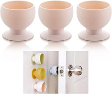 3-Pack Silicone Doorknob Covers, round Door Knob Protectors - Wall Bumpers, Dust