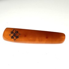 Vintage Lithuania Natural Genuine Baltic Amber Barrette Hair Clip
