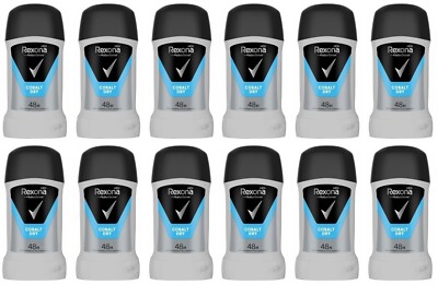 12x Rexona Cobalt Dry Anti-perspirant Deodorant Solid Stick Men New Container