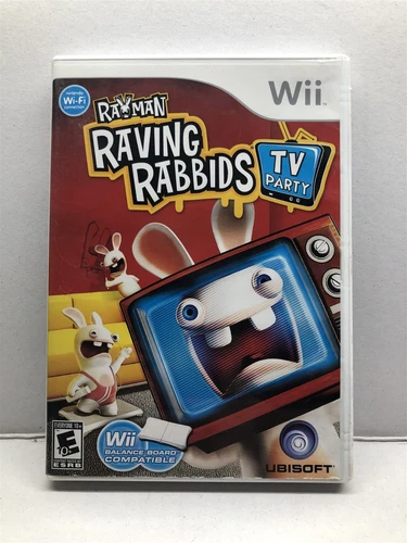 Rayman Raving Rabbids Game TV Party (Nintendo Wii) Complete w/ Manual