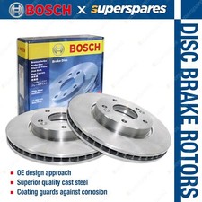 2Pcs Bosch Front Disc Brake Rotors for Citroen C3 Aircross 2R 2C SC C3 SX W 26mm