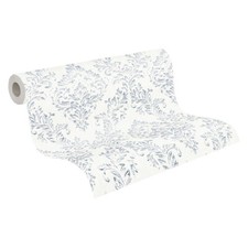 Profhome 306591-GU Barock Tapete Ornament dezent schimmernd silber weiß 5,33 m2