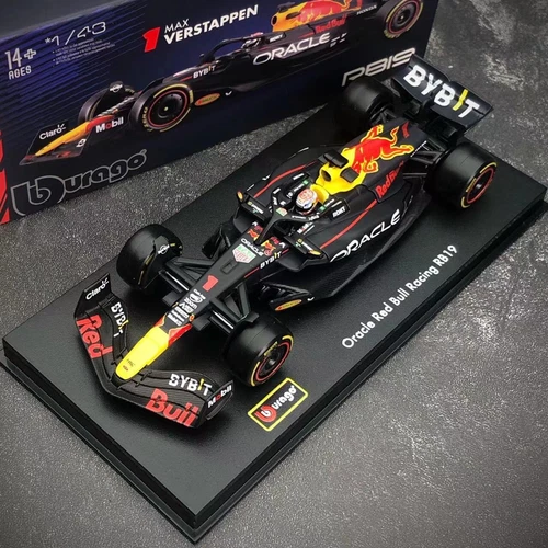 Bburago 1/43 Oracle Red Bull RB19 F1 Model 2023 #1 Max Verstappen W show case - Picture 2 of 10