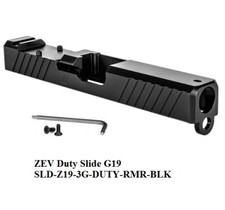 ZEV Technologies DUTY Stripped Slide RMR Cut For Glock 19 Z19 Gen 3 -Black- NEW 