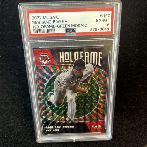 PSA 6 2022 MOSAIC HOLOFAME GREEN MOSAIC PARALLEL MARIANO RIVERA - Picture 1 of 1