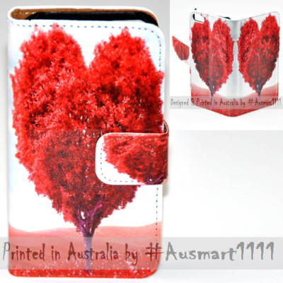 For Huawei Series - Heart Tree Print Wallet Mobile Phone Case Cover