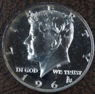 1964 Proof Kennedy Half Dollar Accented Hair Variety 90% Silver US Coin