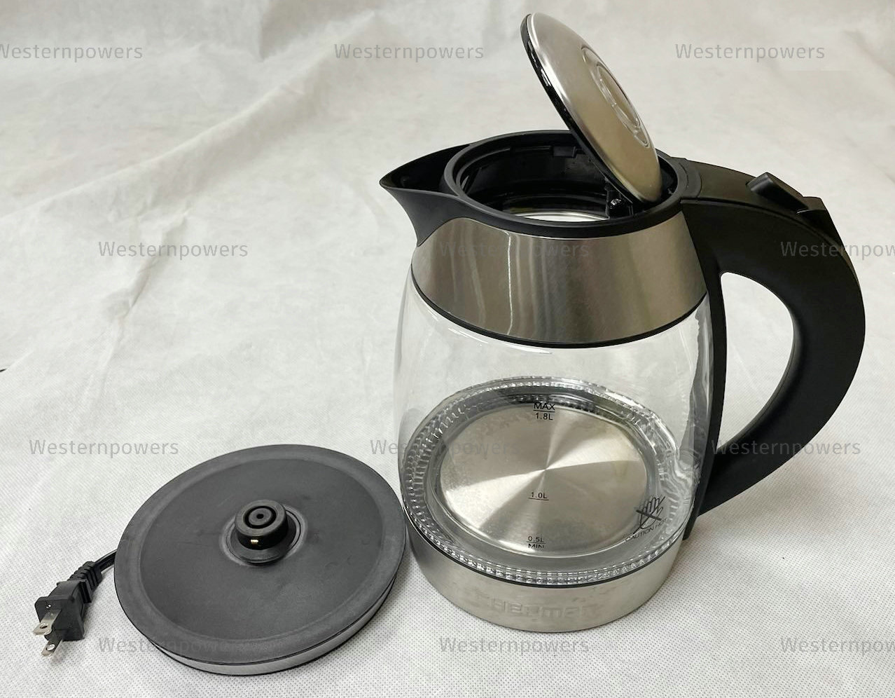 Chefman RJ1117T1 1.8 Liter Electric Glass Kettle Fast Boils Water eBay