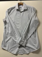 Leeward Mizzen  Main XXL Trimfit Blue Green White Check L/S Button Up Preppy