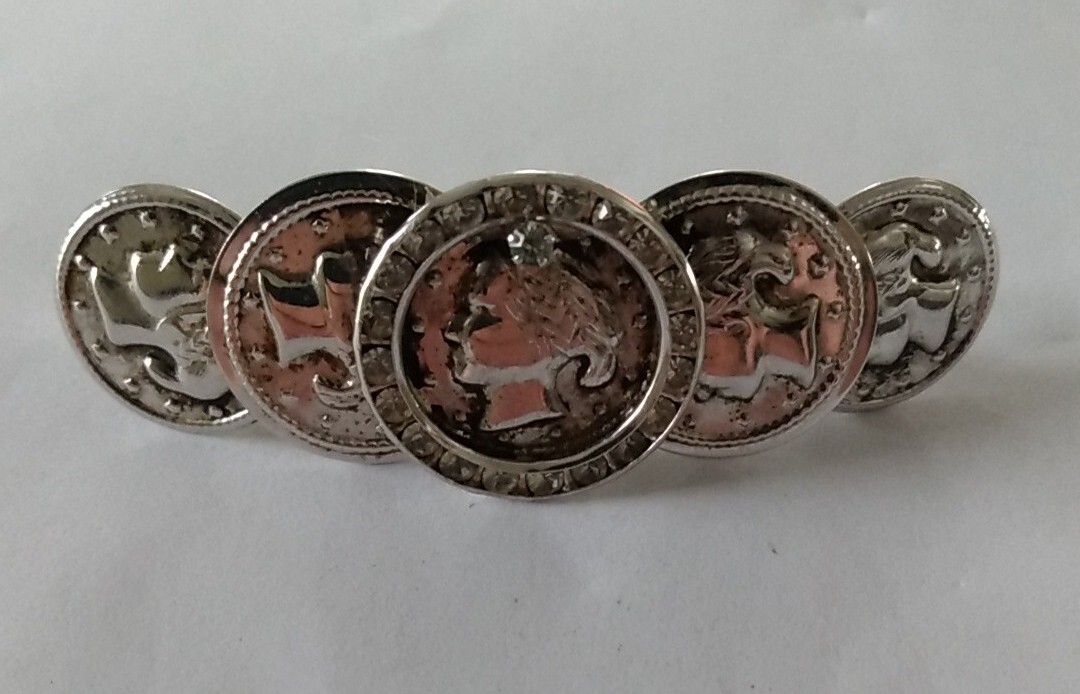Kirk’s Folly  Silver Plated HairClip. KIRKS FOLLY CELESTIAL HEAVENS HAIR CLIP BARRETTE WITH  main image 4