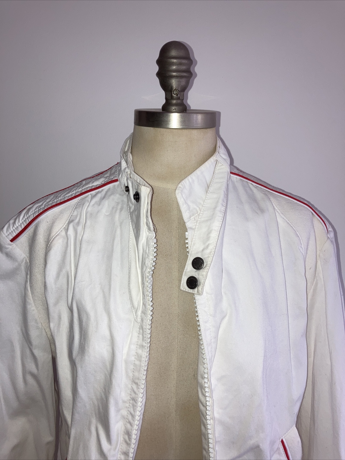 Men's Vintage Rare Dolce & Gabbana White Cotton Sporty Jacket Size 34, 38 4
