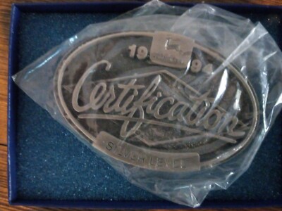 PC11125 *NOS* VINTAGE 1995 **JOHN DEERE SILVER LEVEL CERTIFICATION** BELT BUCKLE