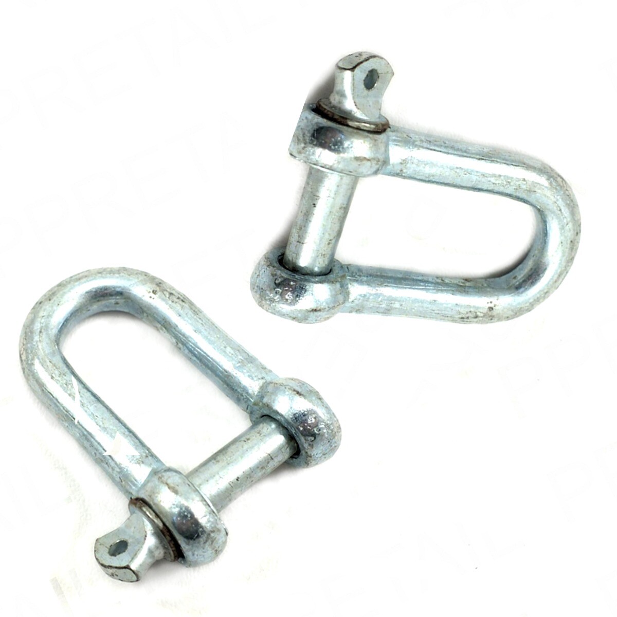 2x D SHACKLES M10 Galvanised Metal U Loop Towing Pin Fastener Car Boat