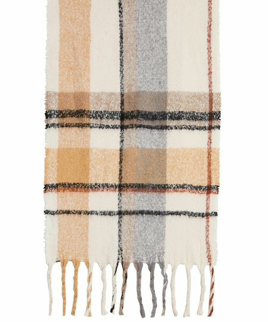 $48 Cejon Women's, Spacious Plaid Blanket Winter Wrap Scarf, Brown, OS