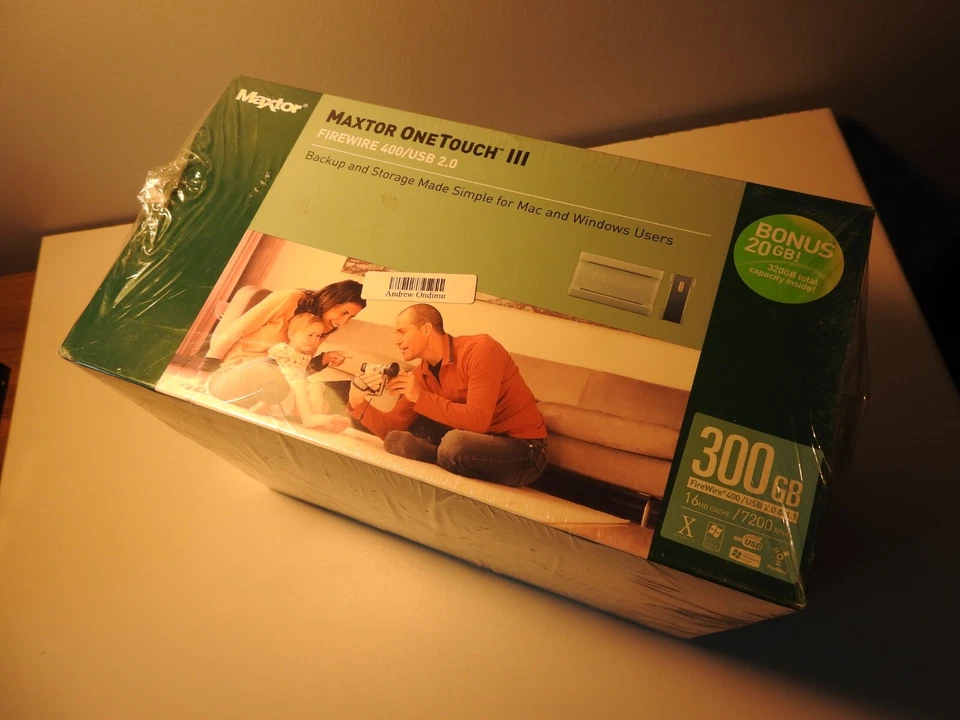 NEW! Boxed Maxtor One Touch III 320GB USB 2.0 External Hard Drive IEEE 1394a - Image 4 of 4