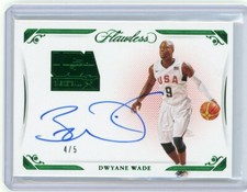 2020-21 Panini Flawless Team USA Emerald Autograph #USA-WAD Dwyane Wade #4/5