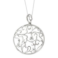 925 Sterling Silver Synthetic Cz Dancing In The Rain 18in Necklace on sale 925 Sterling Silver Synthetic Cz Dancing In The Rain 18in Necklace on sale