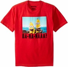 Despicable Me Big Boys' Short Sleeve T-Shirt, Red Minion, Large