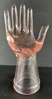 MCM Pink Glass Hand Display Ring Holder 7 1/2" Vintage Mid Century