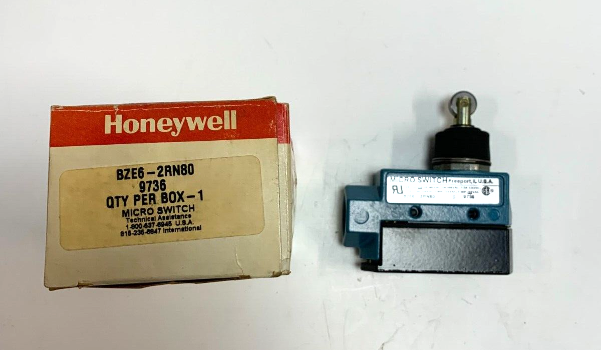 Honeywell BZE6-2RN2 Enclosed Limit Switch – Industrial Micro Switch, AC/DC, 15A