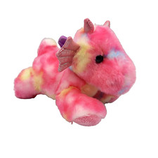 Aurora 6 Inch Unicorn Tye Dye Pink Plush 2017