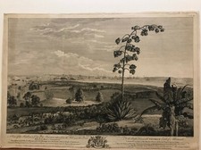 Cuba, Havana. Elias Durnford. Havana Harbour. Original Engraved View London 1764