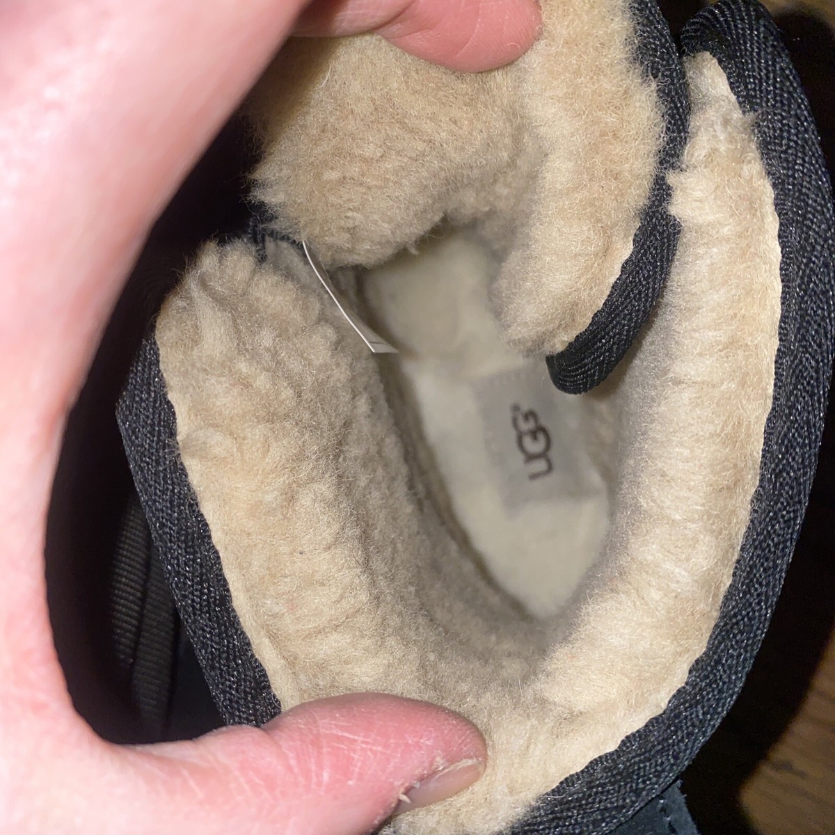 New Size 11 Black Harkley Chukka Ugg’s w/ gray fur UGG NEUMEL CHUKKA BOOT BLACK - MENS - Lamey Wellehan Shoes main image 3