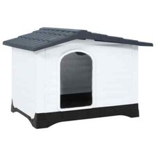 Dog House Gray 35.6"x26.8"x26" Polypropylene vidaXL