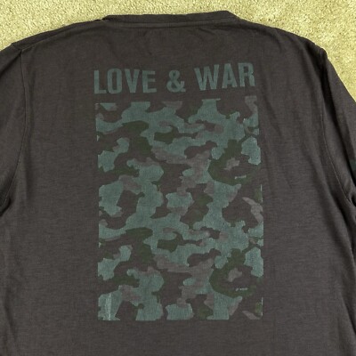 robert Geller mens T shirt M Cotton Tee long sleeve love War 2017 