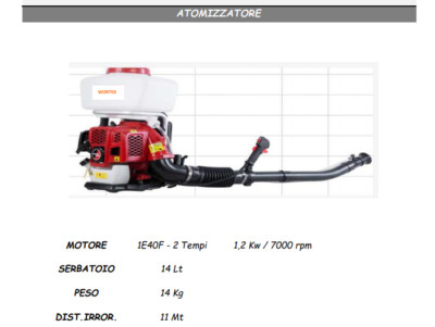 Shoulder Atomizer For Spraying And Weeding Wortex 41.5Cc Tank 14L