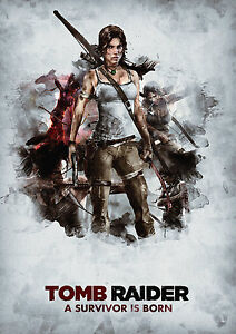 Poster Tomb Raider Lara Croft A Survivor Is Born Ps3 Photo Sexy Game Xbox 360 4 Ebay