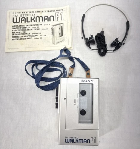 VTG Sony Walkman Cassette Player FM Stereo WM-F1 Radio *untested* READ