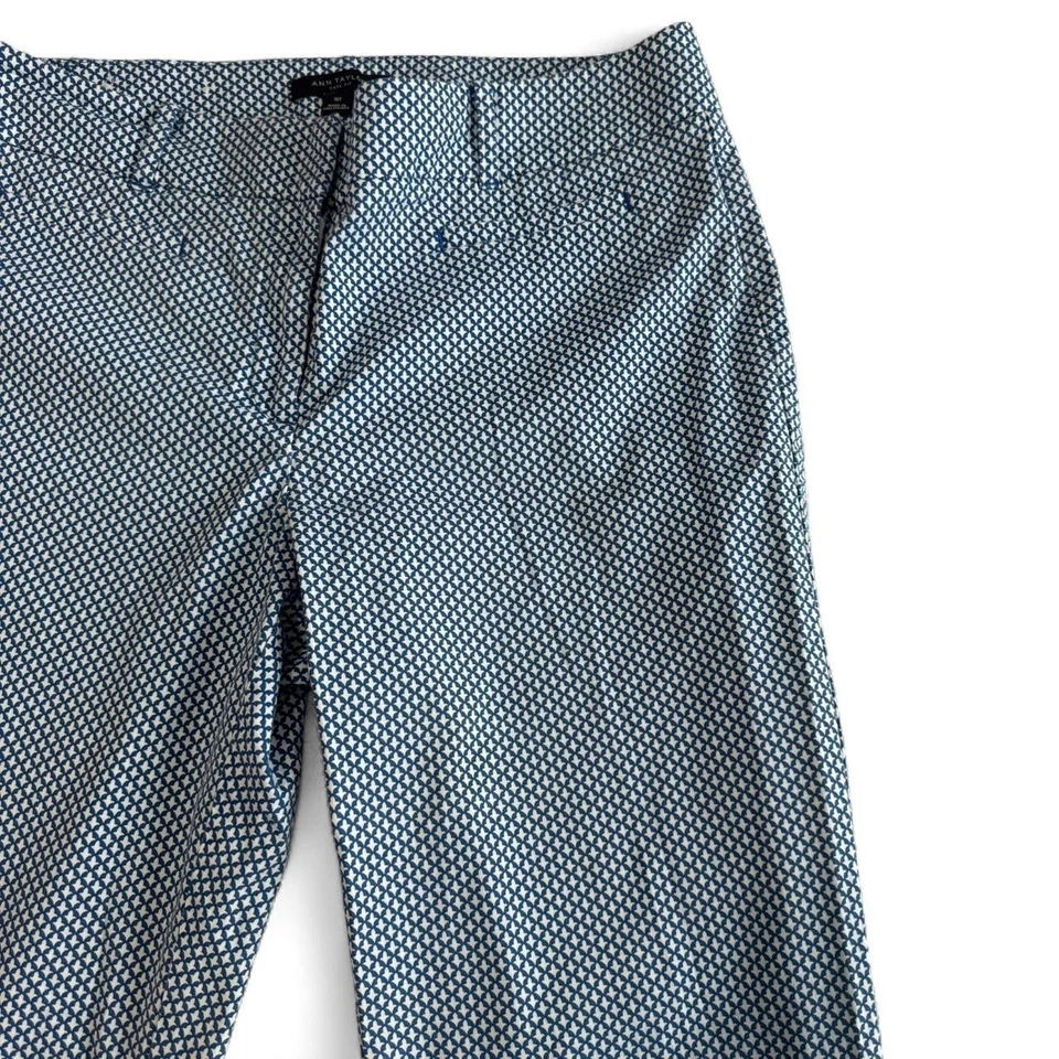 Pantalón de Trabajo Ann Taylor | Pierna Recta | Mujer Talla 10T | Azul y Blanco Foto 2 de 4