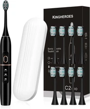 Electric Toothbrush Set, Comes with 8 Brush Heads & Travel Case,4 Modes