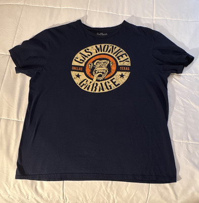 Gas Monkey Garage Men's Black Dallas TX Monkey Logo Graphic Crew Neck Tee XL