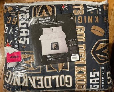 NEW NHL Vegas Golden Knights 5 Piece Full Size Comforter Set Officially Licensed