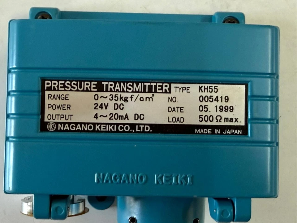NAGANO KEIKI KH55 Pressure Transmitter 0-35Kgf/cm2 24VDC 4-20mA - Image 3 of 4