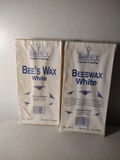 (2)Yaley Enterprises 1 lb. White Beeswax Block / 100% Pure / 8"x4"x1-1/4" / USA